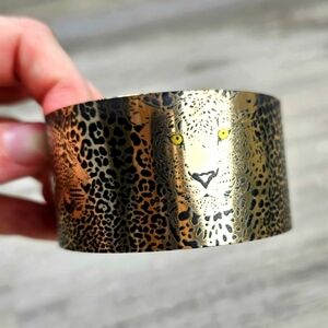 Leopard Metal Cuff Bracelet